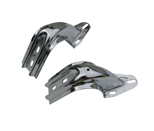 Rear deck lid hinge, chrome, pair