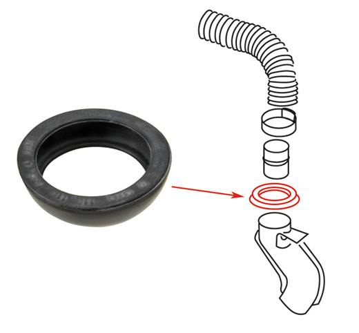 Rubber tussen verwarmingsslang en motorbeplating 12.62-, paar