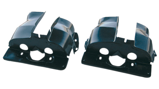 Cilinderbeplating enkelpoorts, zwart, Paar