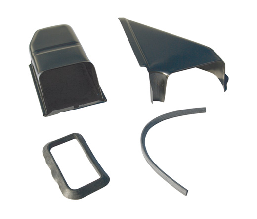 Oliekoeler plaatwerk "Doghouse", 2-delig, zwart