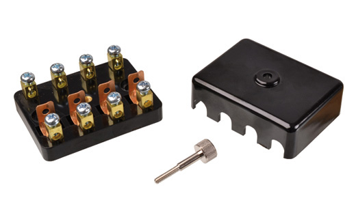 Zekeringkast met deksel, 4 zekeringen