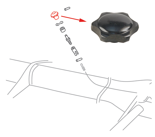 Heizungsdrehknopf, schwarz