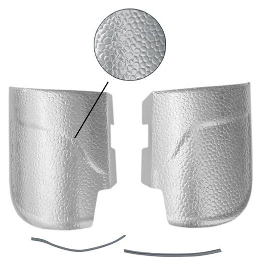 Gravel guards "Classic", rear, aluminium, all models, pair