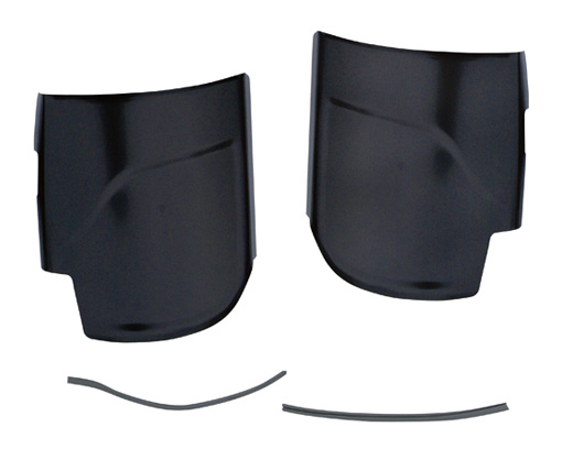 Gravel guards, black, rear, aluminium, all models, pair