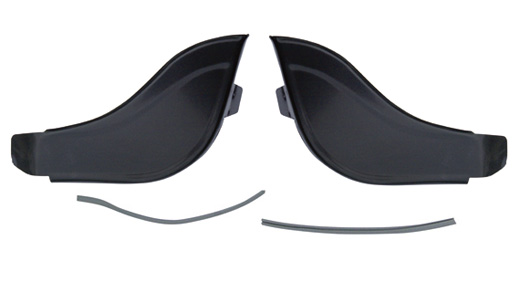 Gravel guards, black, front, aluminium, -8.70