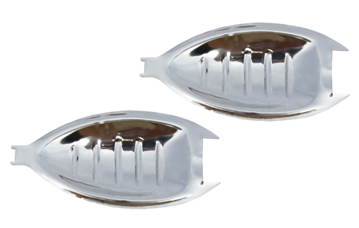 Trgriffschalen, Edelstahl, 8.59-7.67, Paar