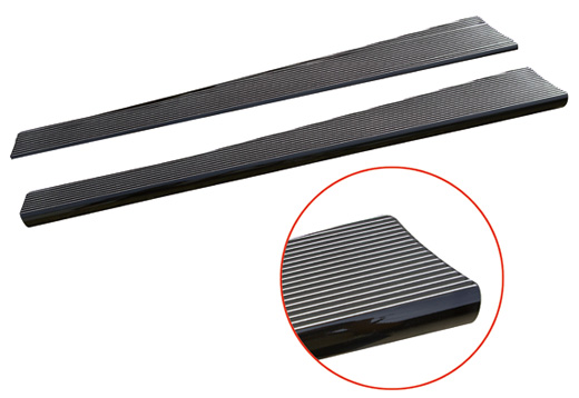 Treeplanken Aluminium/zwart