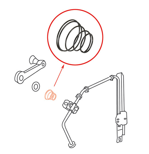 Veer onder deurpaneel, raamslinger/deurgreep