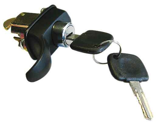 Motorklep slot, zwart, met 2 sleutels, 8.66 - 7.71