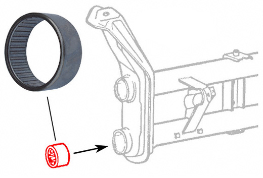 Naaldlager Vooras onder 50mm 8.65-