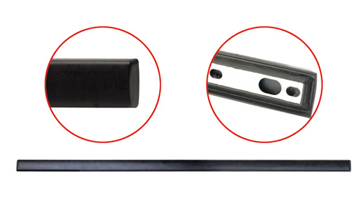 Bumper rubber, voor, midden, 8.74-, met knipperlicht opening, p.