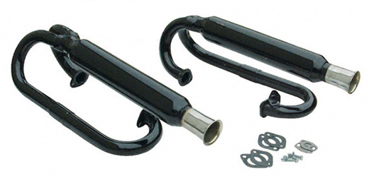 Sports exhaust "BAJA 1", black