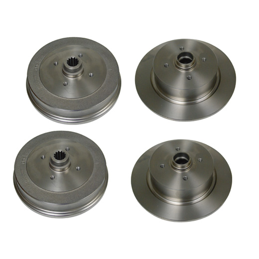 Brake disc and brake drum kit, "4-holes, 100 mm"