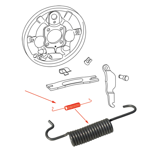 Feder, klein, Vorderachse (am Exzenter) , 1302/1303, Stck