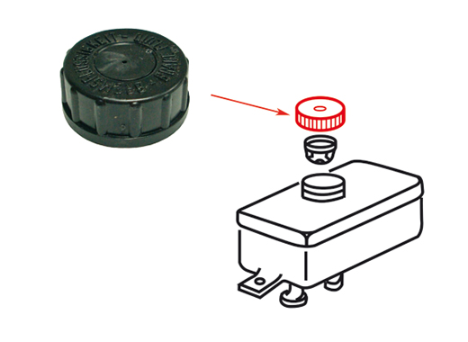 remvloeistof reservoir dopje, zwart