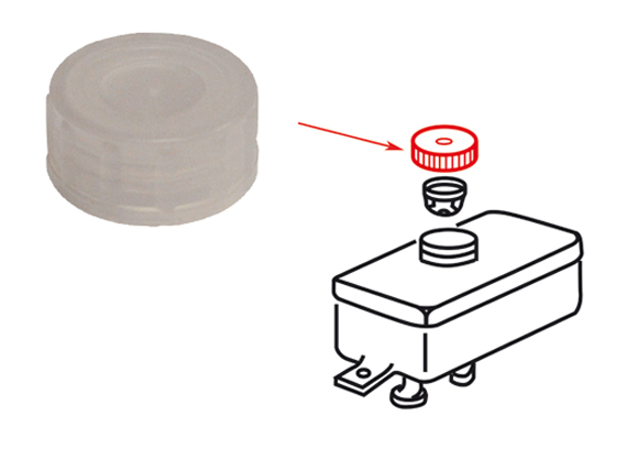 Cover for brake liquid tank, white