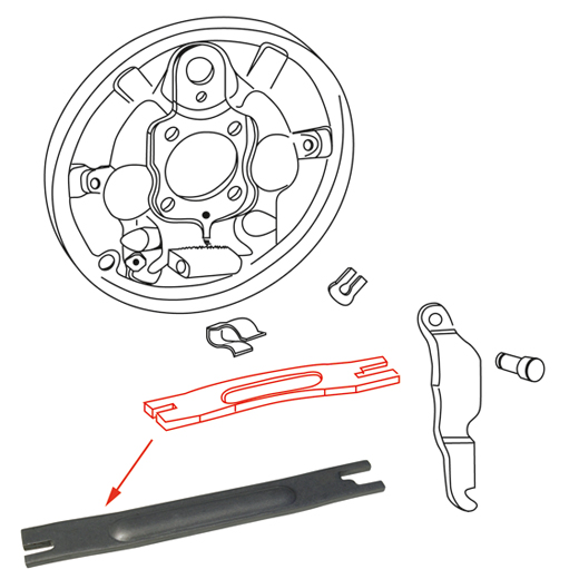 Pressure rod, 10.57-, rear, left
