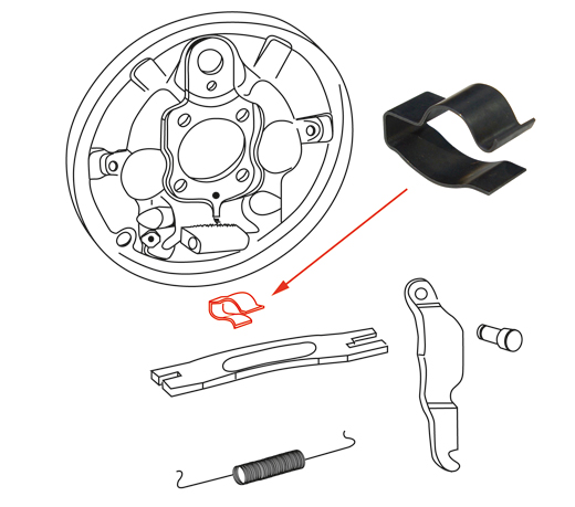 Clamp for pressure rod, piece