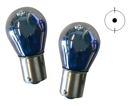 Lampen 12V / 21W chroom-blauw