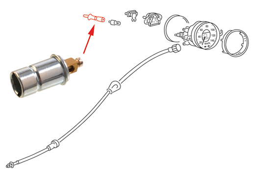 Lampenfassung, metall,  Tachobeleuchtung, -60, stck