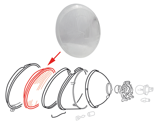 Headlightlens HELLA -7.60