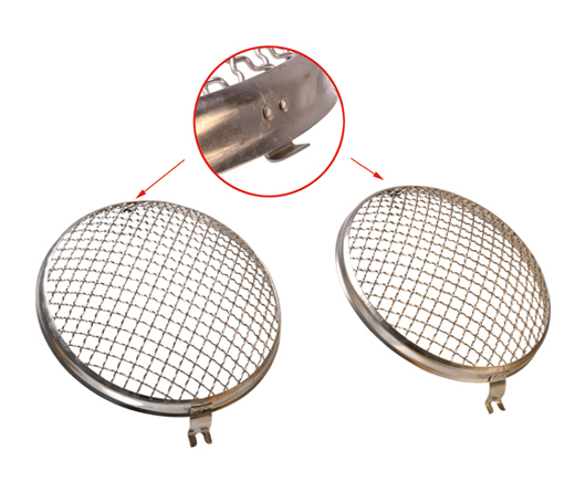 Koplamp steen beschermers RVS, -7.67