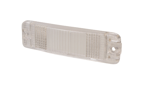 Turn indicator lense white curved 8.74-