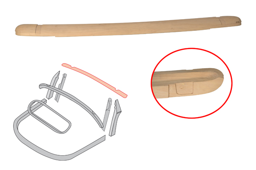 Frontspriegel, holz, 8.64-7.67