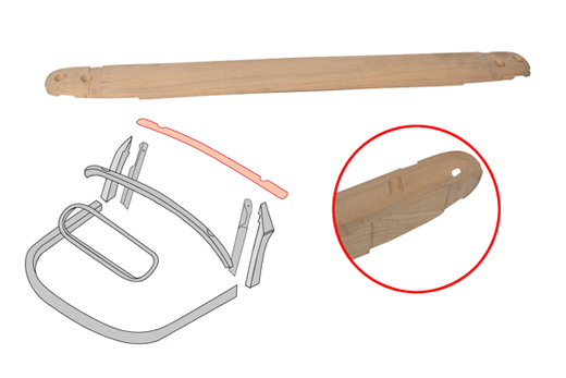 Frontspriegel, holz, 8.67-7.72