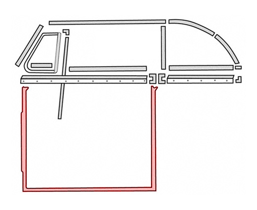 Door seal Cabrio left 8.64-79