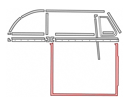 Door seal Cabrio right 8.64-79