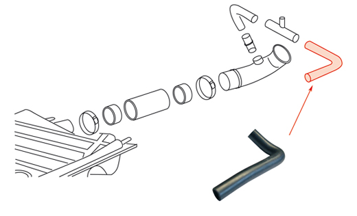 Entlftungsschlauch, am Tank zum T-Stck, 1303
