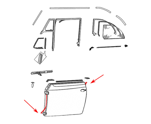 Door seal Cabrio -7.55