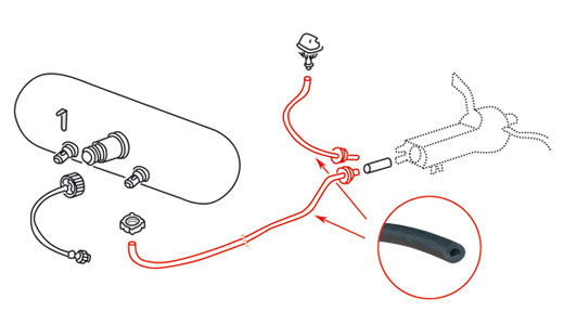 Schlauch fr Scheibenwaschanlage, lfm.