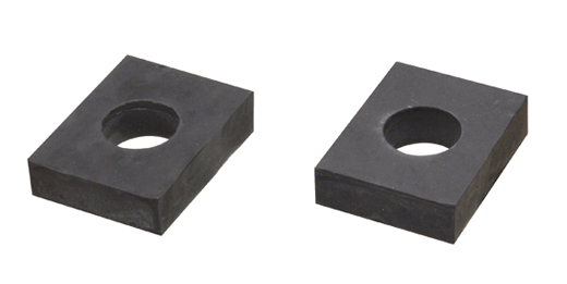 Rubber pads front axle lower