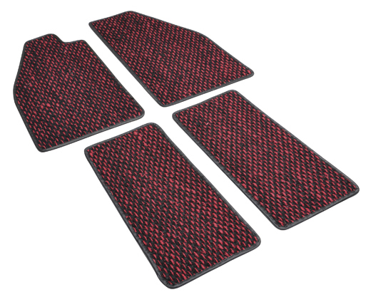 Floor mats, coco, -.57, red/black