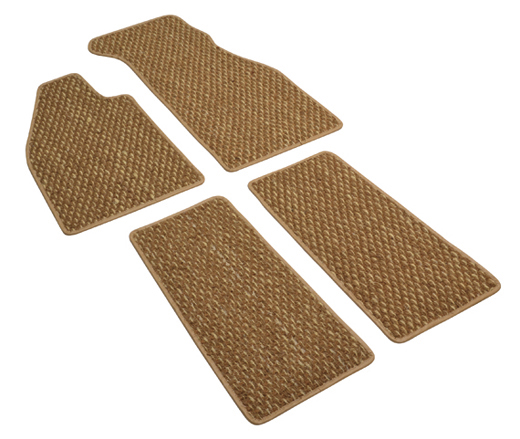 Floor mats, coco, 8.59-7.72, beige/light brown, footrest