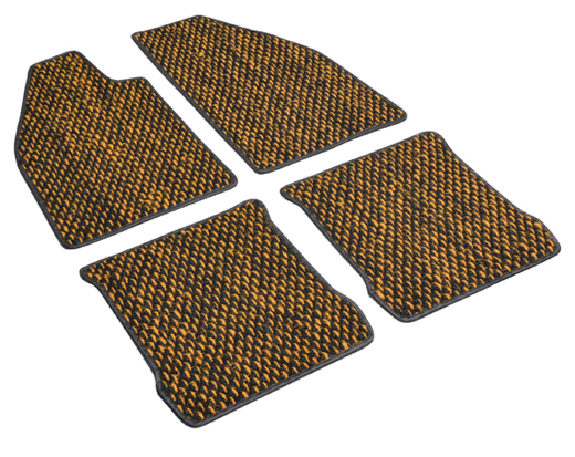 Floor mats, coco, 8.72-, yellow/black