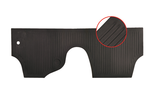 Rubber vloermatten deel, spatwand, zwart, -7.59 (Top-kwaliteit