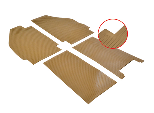 Rubber vloermatten, bruin, 8.49-7.55 (Top-kwaliteit)