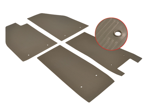 Rubber vloermatten, Grijs, 8.55-7.59 (Top-kwaliteit))