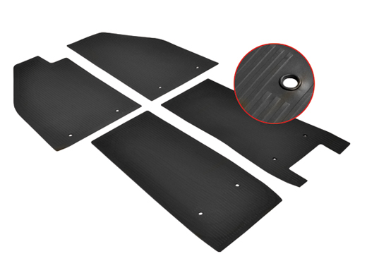 Rubber vloermatten, zwart, 8.55-7.59 (Top-kwaliteit))