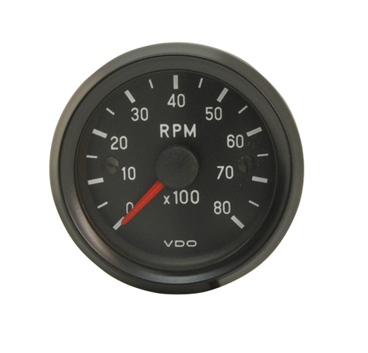 Toerenteller, "COCKPIT INTERNATIONAL", 52 mm, zwart