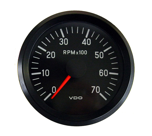 Toerenteller, "COCKPIT INTERNATIONAL", 80 mm, zwart