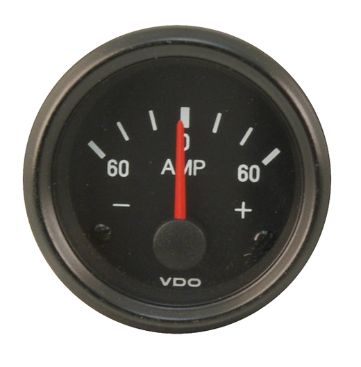 Amperemeter "COCKPIT INTERNATIONAL", 52 mm, zwart