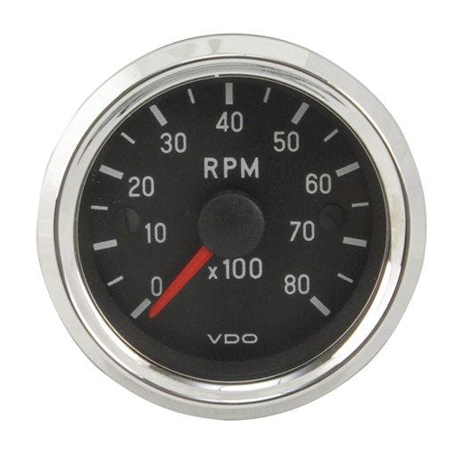 Toerenteller "COCKPIT INTERNATIONAL", 52mm, chroom