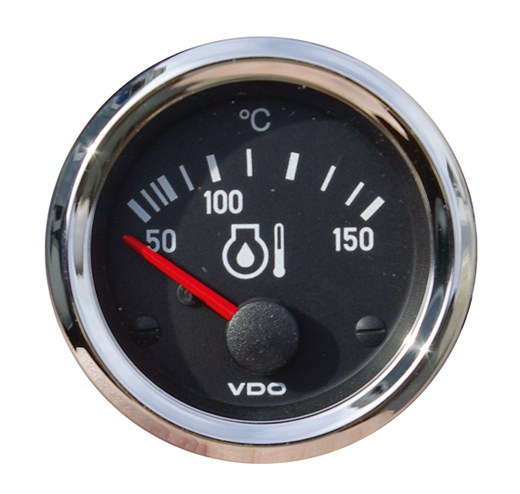 Olie temperatuurmeter "COCKPIT INTERNATIONAL", 52mm, chroom