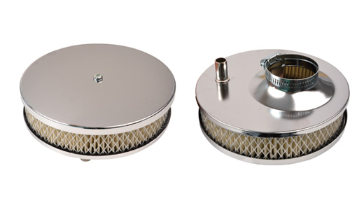 Sportluchtfilter, Chroom, 40 mm hoog