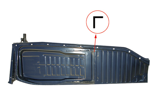 Floorpan complete left -7.70 (Top-quality)