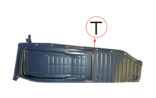Floorpan complete left 8.70-7.72 (Top-quality)